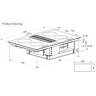 INDUCTION HOB WITH EXTRACTOR  90CM INDUCTION HOB WITH EXTRACTOR  90CM