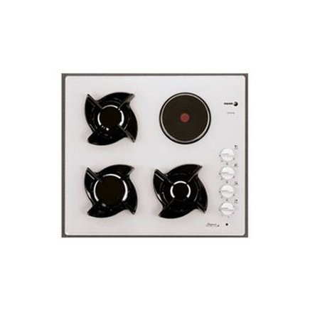 3 Gaz 1 Elektrik Seramik Beyaz Ocak